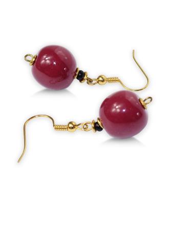 Kazuri Øreringe, Pink